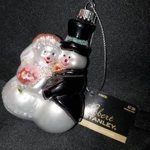 Bride & Groom Snowman Ornament